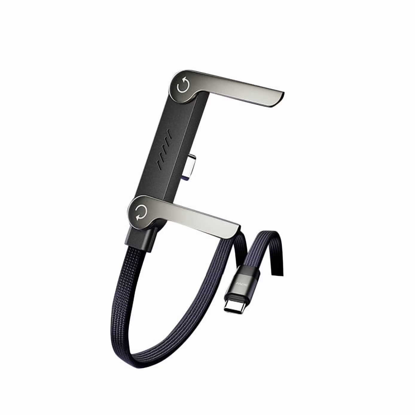 2-In-1 Invisible Holder Charger Cable with Stand, 240W Super Fast Charging Cord with Built-In Folding Phone Stand, 5Ft Type-C Cable for Iphone Smartphones Gaming Office 1PC 30W