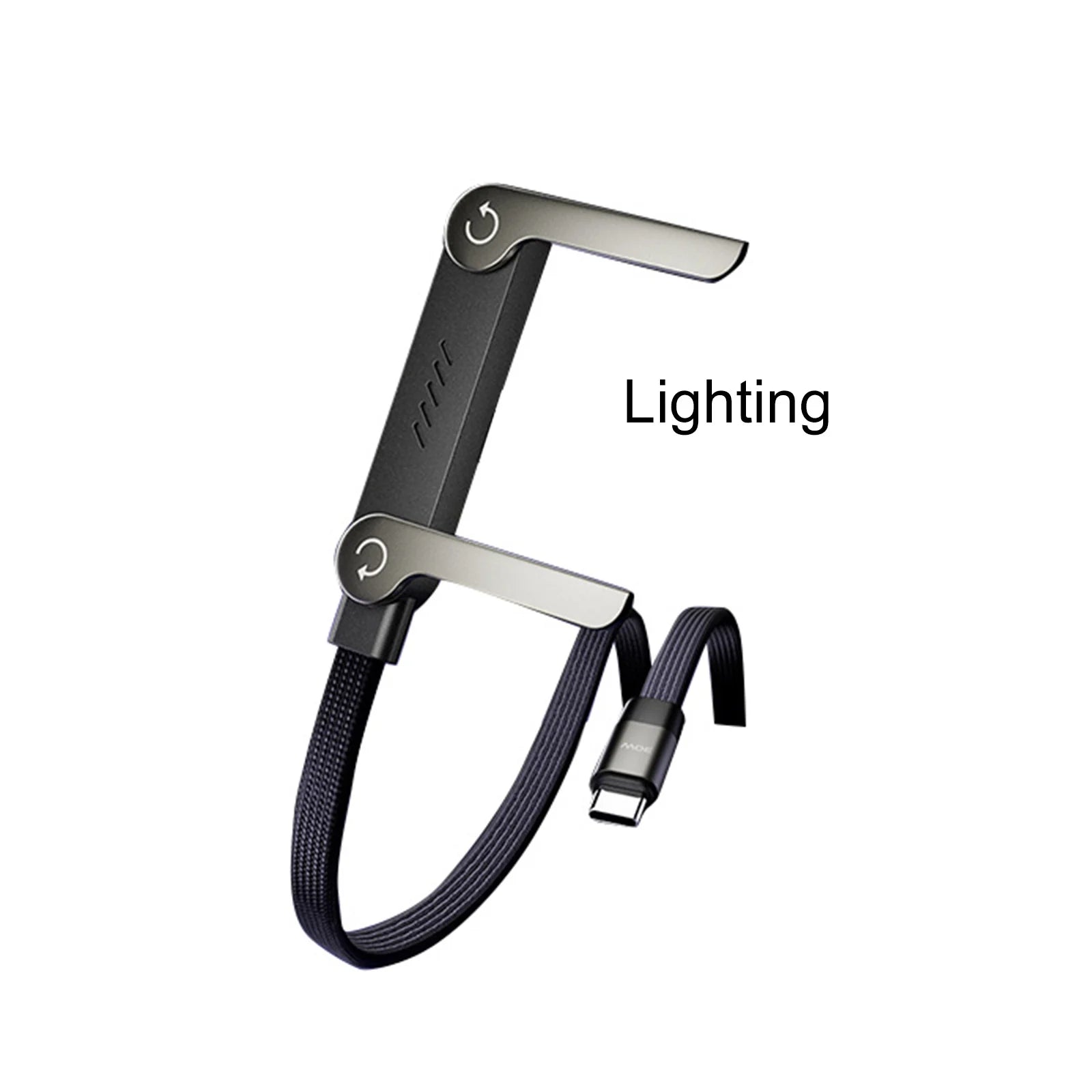 2-In-1 Invisible Holder Charger Cable with Stand, 240W Super Fast Charging Cord with Built-In Folding Phone Stand, 5Ft Type-C Cable for Iphone Smartphones Gaming Office 1PC 30W