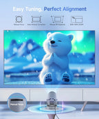 Projector 4K 1080P Support, 290 ANSI Mini Projector Smart with 5W Soundbase Speaker for Movie Projection, HY300 Pro+ Grey