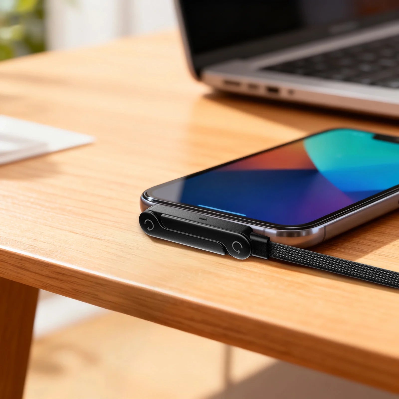 2-In-1 Invisible Holder Charger Cable with Stand, 240W Super Fast Charging Cord with Built-In Folding Phone Stand, 5Ft Type-C Cable for Iphone Smartphones Gaming Office 1PC 30W